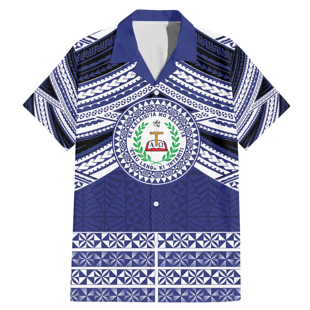 Personalised Tonga Sia'atoutai Theological College Family Matching Mermaid Dress and Hawaiian Shirt Polynesian Ngatu Tribal
