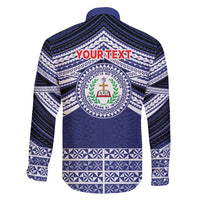 Personalised Tonga Sia'atoutai Theological College Family Matching Off Shoulder Short Dress and Hawaiian Shirt Polynesian Ngatu Tribal