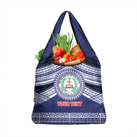 Personalised Tonga Sia'atoutai Theological College Grocery Bag Polynesian Ngatu Tribal