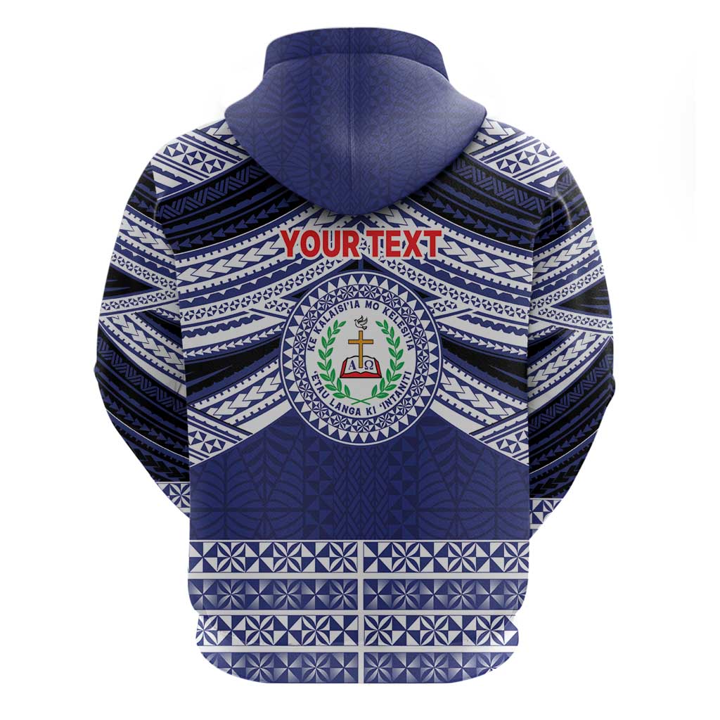 Personalised Tonga Sia'atoutai Theological College Hoodie Polynesian Ngatu Tribal