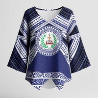 Personalised Tonga Sia'atoutai Theological College Kimono Sleeve Blouse Polynesian Ngatu Tribal - Polynesian Pride