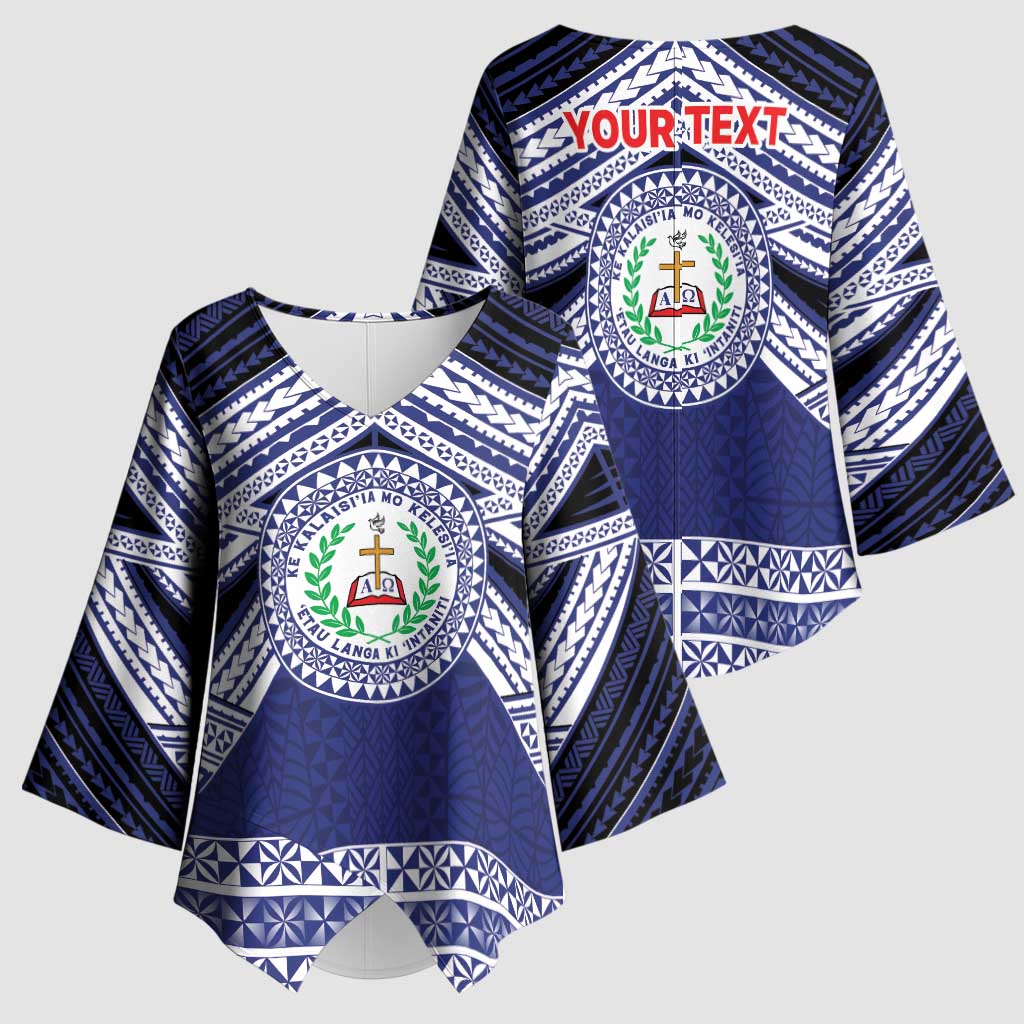 Personalised Tonga Sia'atoutai Theological College Kimono Sleeve Blouse Polynesian Ngatu Tribal - Polynesian Pride
