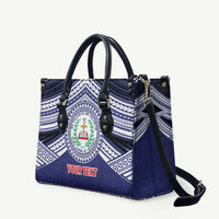 Personalised Tonga Sia'atoutai Theological College Leather Bag Polynesian Ngatu Tribal - Polynesian Pride
