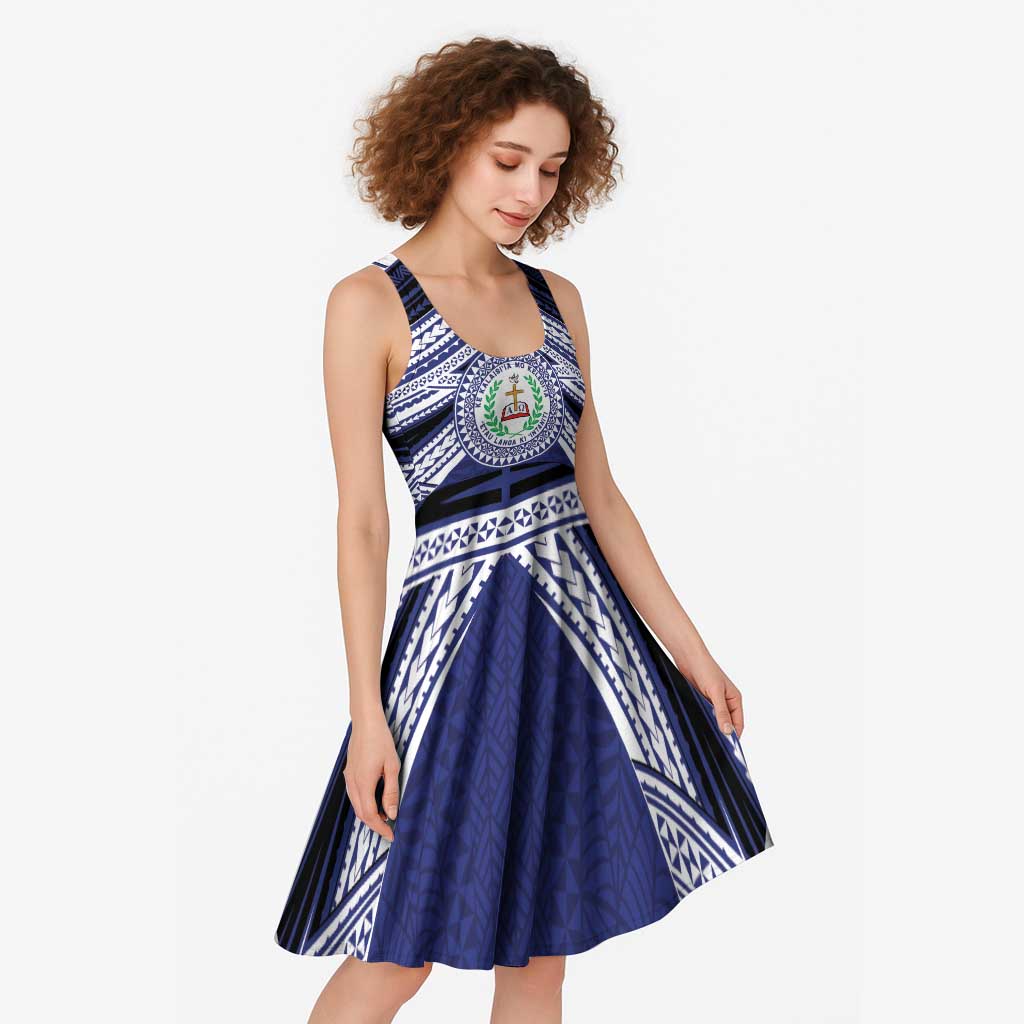 Personalised Tonga Sia'atoutai Theological College Midi Dress Polynesian Ngatu Tribal LT9 - Polynesian Pride