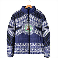 Personalised Tonga Sia'atoutai Theological College Padded Jacket Polynesian Ngatu Tribal - Polynesian Pride