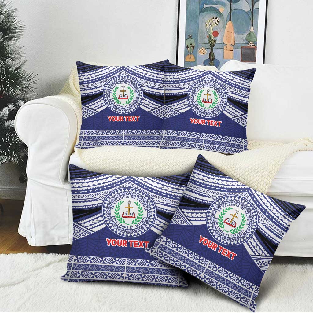 Personalised Tonga Sia'atoutai Theological College Pillow Cover Polynesian Ngatu Tribal - Polynesian Pride