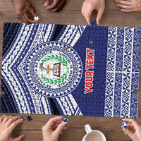 Personalised Tonga Sia'atoutai Theological College Puzzle Polynesian Ngatu Tribal - Polynesian Pride