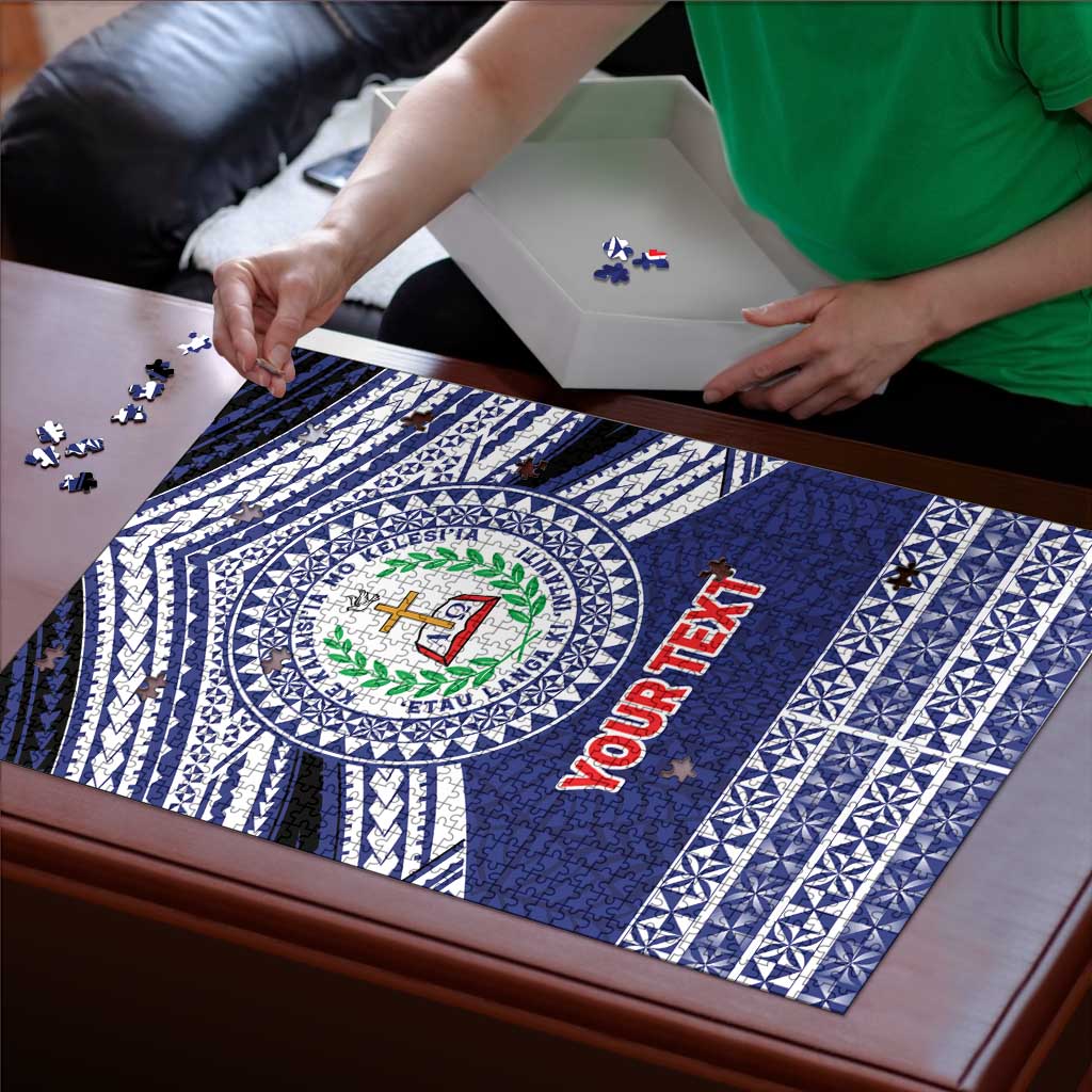 Personalised Tonga Sia'atoutai Theological College Puzzle Polynesian Ngatu Tribal - Polynesian Pride