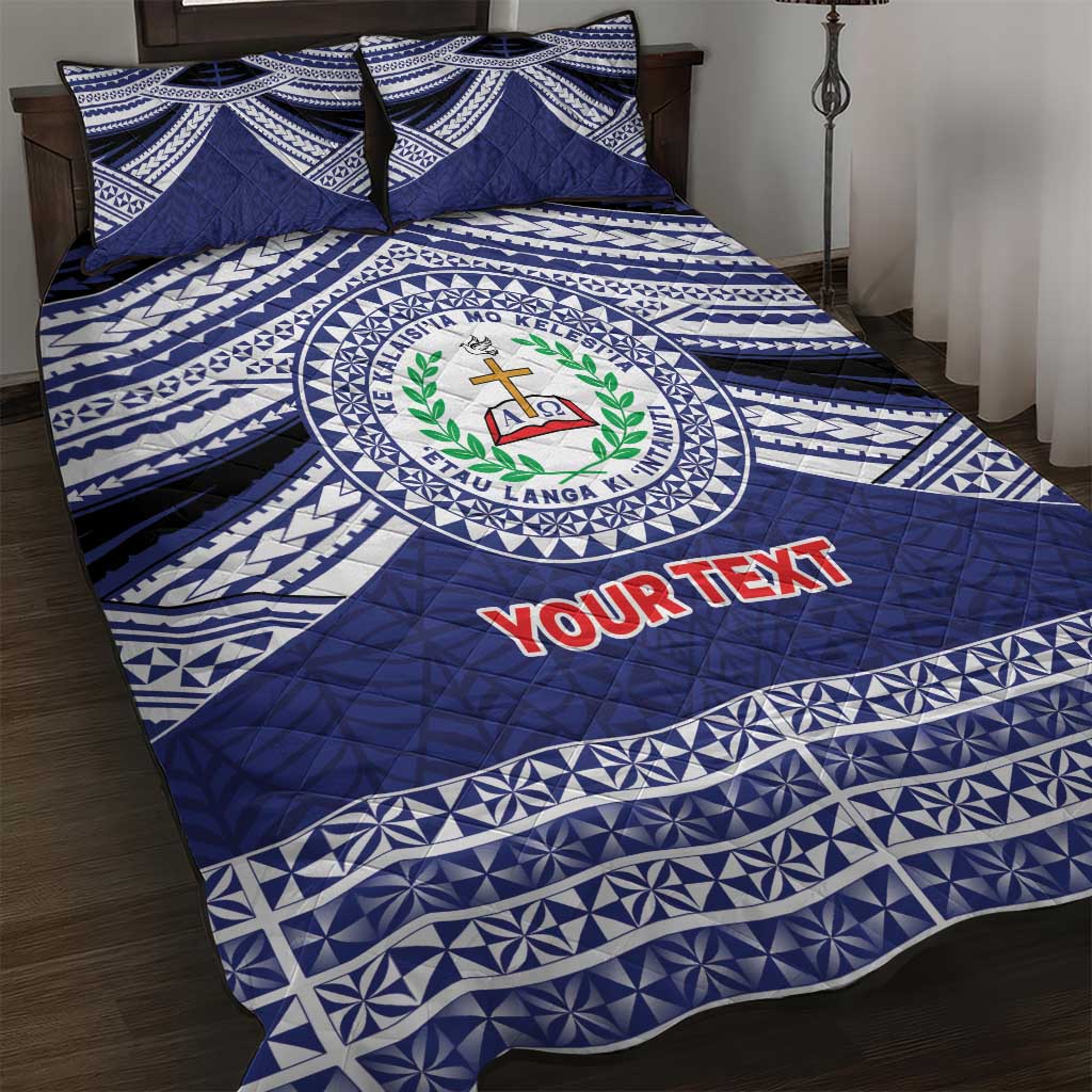 Personalised Tonga Sia'atoutai Theological College Quilt Bed Set Polynesian Ngatu Tribal