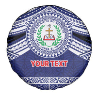 Personalised Tonga Sia'atoutai Theological College Spare Tire Cover Polynesian Ngatu Tribal