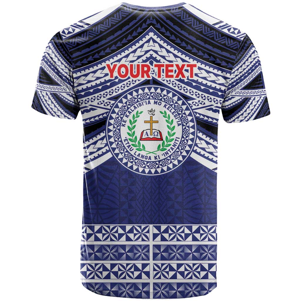 Personalised Tonga Sia'atoutai Theological College T Shirt Polynesian Ngatu Tribal