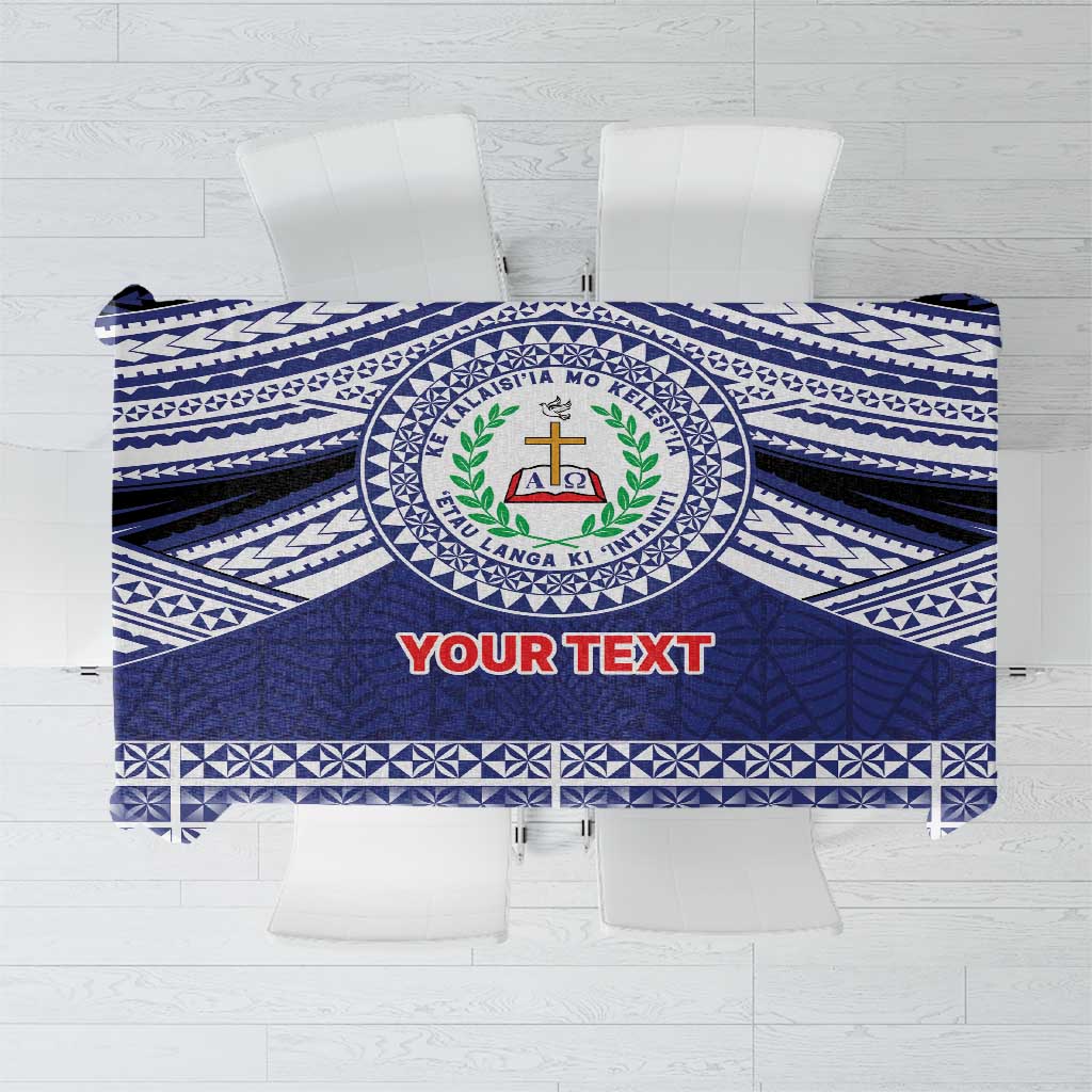 Personalised Tonga Sia'atoutai Theological College Tablecloth Polynesian Ngatu Tribal