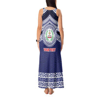Personalised Tonga Sia'atoutai Theological College Tank Maxi Dress Polynesian Ngatu Tribal