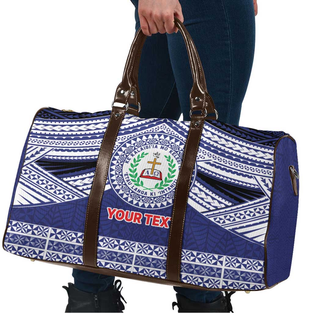 Personalised Tonga Sia'atoutai Theological College Travel Bag Polynesian Ngatu Tribal - Polynesian Pride