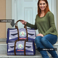 Personalised Tonga Sia'atoutai Theological College Travel Bag Polynesian Ngatu Tribal - Polynesian Pride