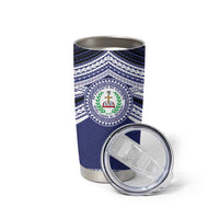 Personalised Tonga Sia'atoutai Theological College Tumbler Cup Polynesian Ngatu Tribal