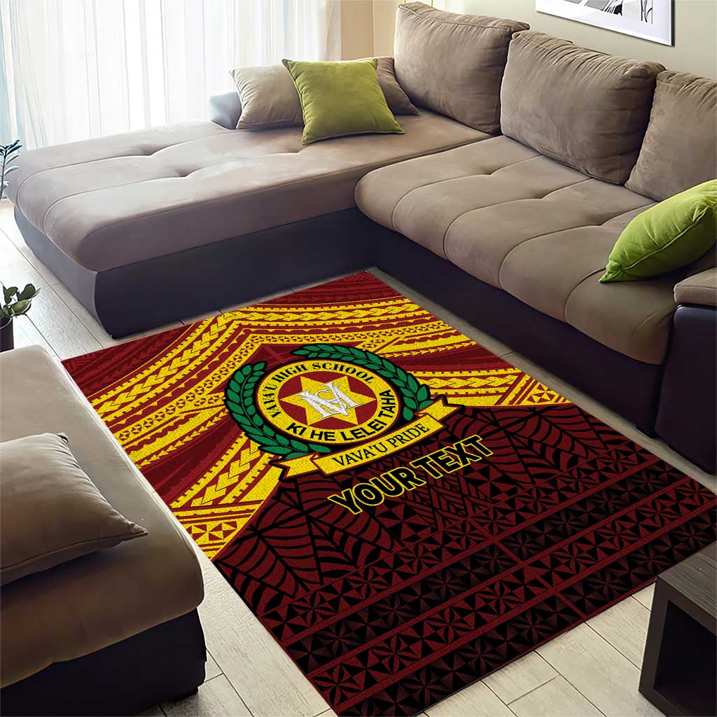 Personalised Tonga Vava'u High School Area Rug Polynesian Ngatu Tribal LT9 - Polynesian Pride