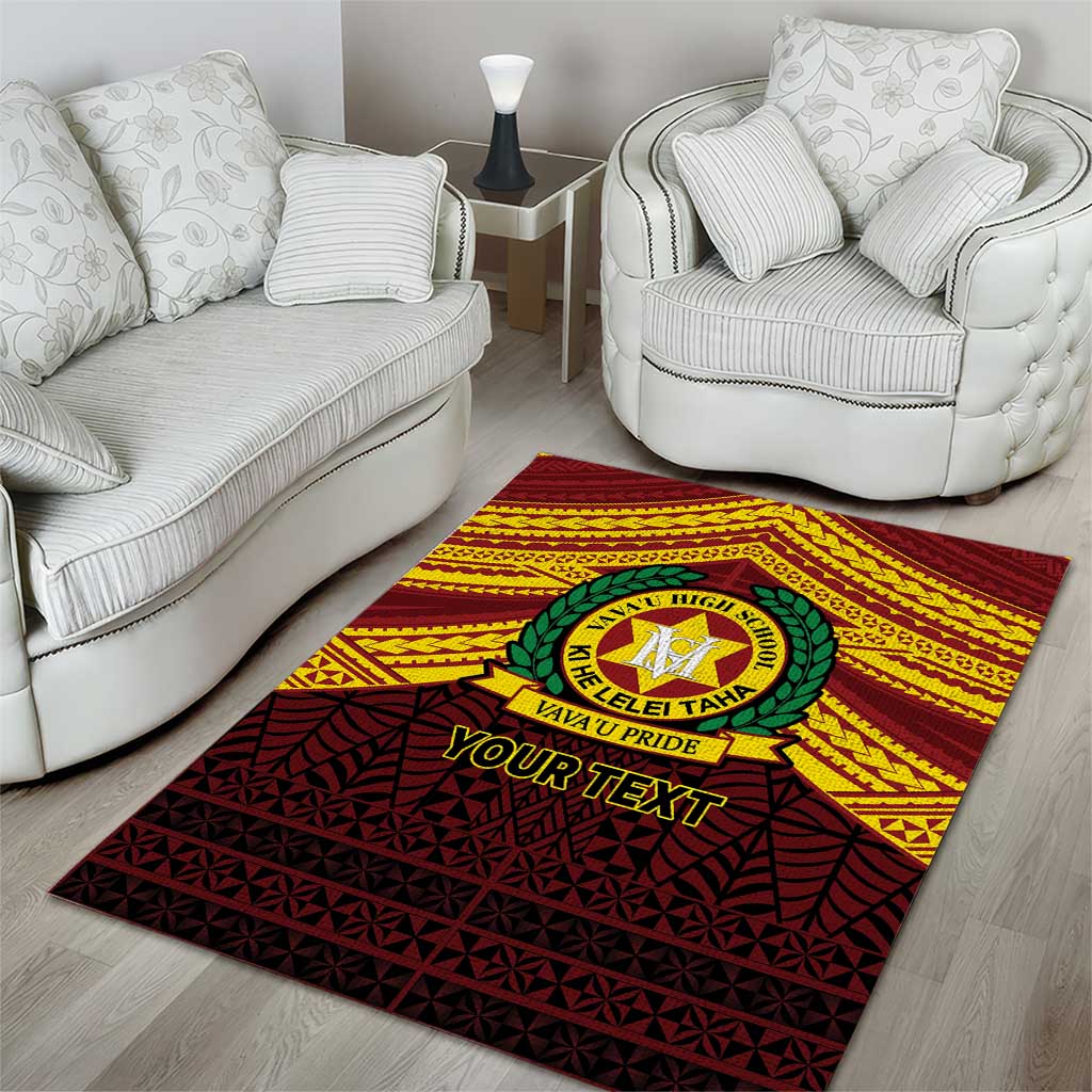 Personalised Tonga Vava'u High School Area Rug Polynesian Ngatu Tribal LT9 - Polynesian Pride