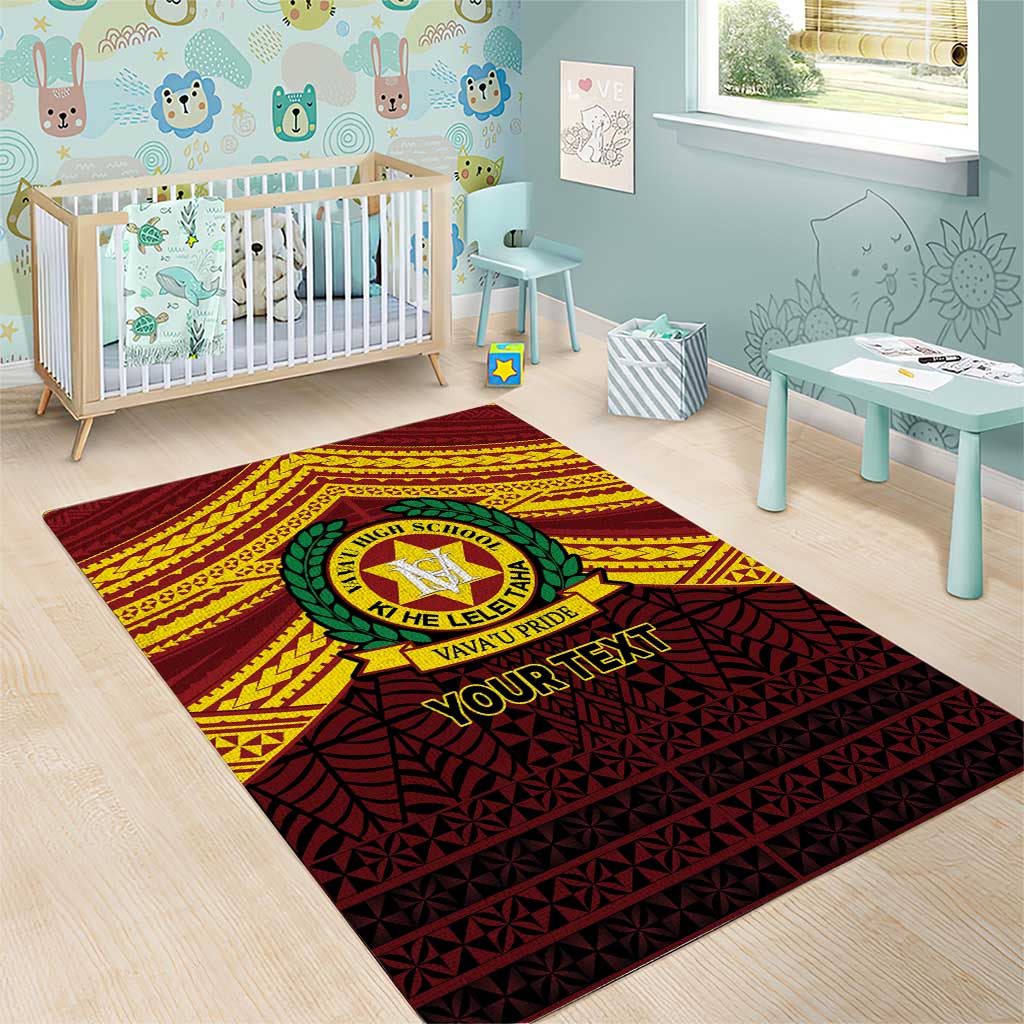 Personalised Tonga Vava'u High School Area Rug Polynesian Ngatu Tribal LT9 - Polynesian Pride