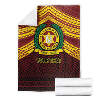 Personalised Tonga Vava'u High School Blanket Polynesian Ngatu Tribal