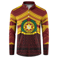 Personalised Tonga Vava'u High School Button Sweatshirt Polynesian Ngatu Tribal