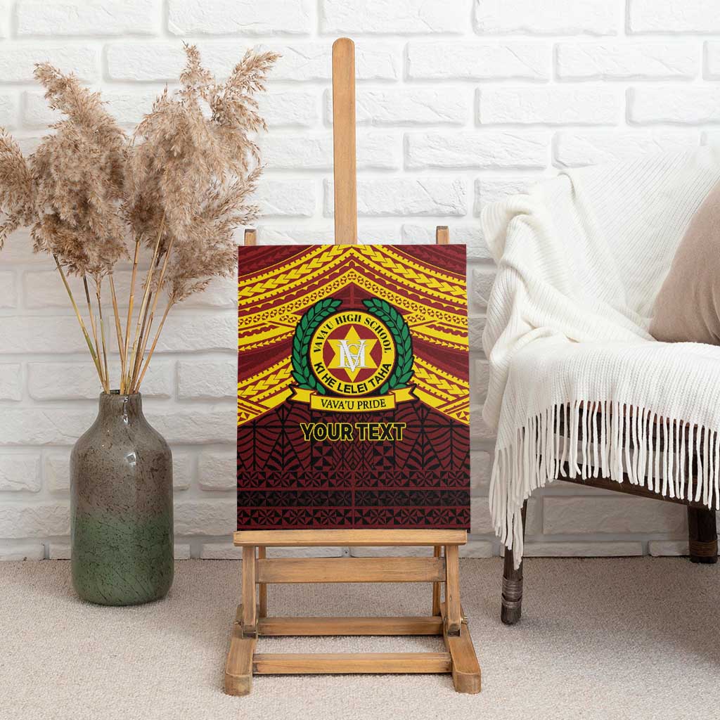 Personalised Tonga Vava'u High School Canvas Wall Art Polynesian Ngatu Tribal