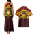 Personalised Tonga Vava'u High School Couples Matching Tank Maxi Dress and Hawaiian Shirt Polynesian Ngatu Tribal