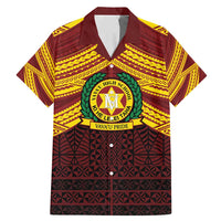 Personalised Tonga Vava'u High School Family Matching Mermaid Dress and Hawaiian Shirt Polynesian Ngatu Tribal