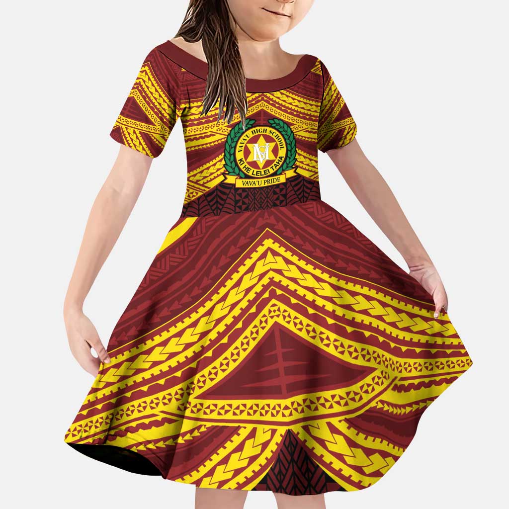 Personalised Tonga Vava'u High School Family Matching Puletasi and Hawaiian Shirt Polynesian Ngatu Tribal