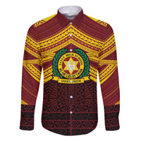 Personalised Tonga Vava'u High School Family Matching Short Sleeve Bodycon Dress and Hawaiian Shirt Polynesian Ngatu Tribal