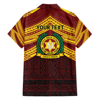 Personalised Tonga Vava'u High School Family Matching Tank Maxi Dress and Hawaiian Shirt Polynesian Ngatu Tribal