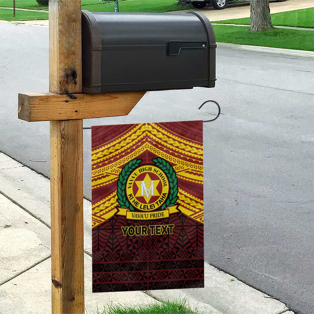 Personalised Tonga Vava'u High School Garden Flag Polynesian Ngatu Tribal