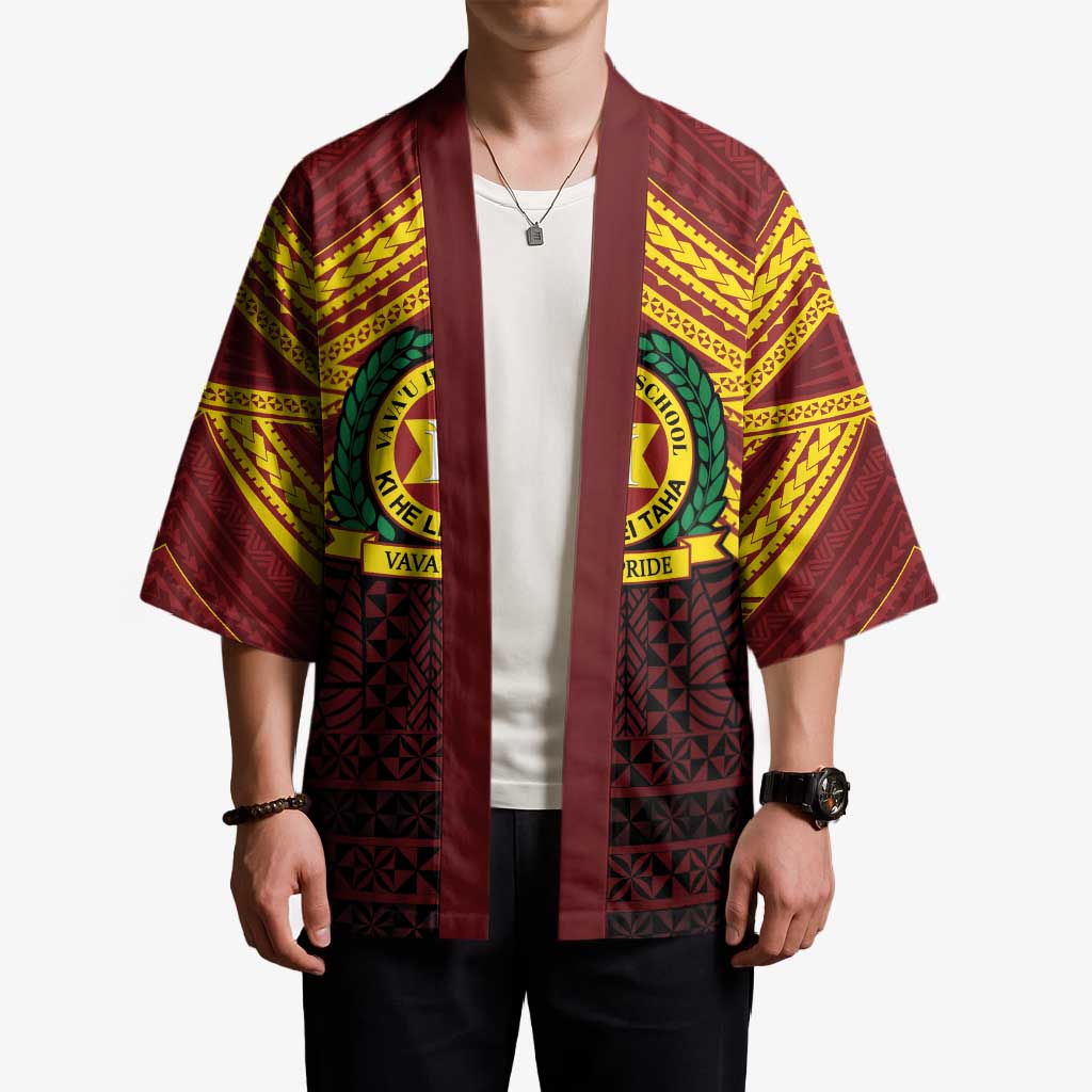 Personalised Tonga Vava'u High School Kimono Polynesian Ngatu Tribal - Polynesian Pride