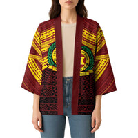 Personalised Tonga Vava'u High School Kimono Polynesian Ngatu Tribal - Polynesian Pride