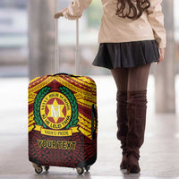 Personalised Tonga Vava'u High School Luggage Cover Polynesian Ngatu Tribal