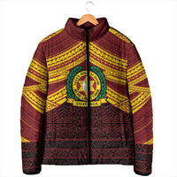 Personalised Tonga Vava'u High School Padded Jacket Polynesian Ngatu Tribal - Polynesian Pride