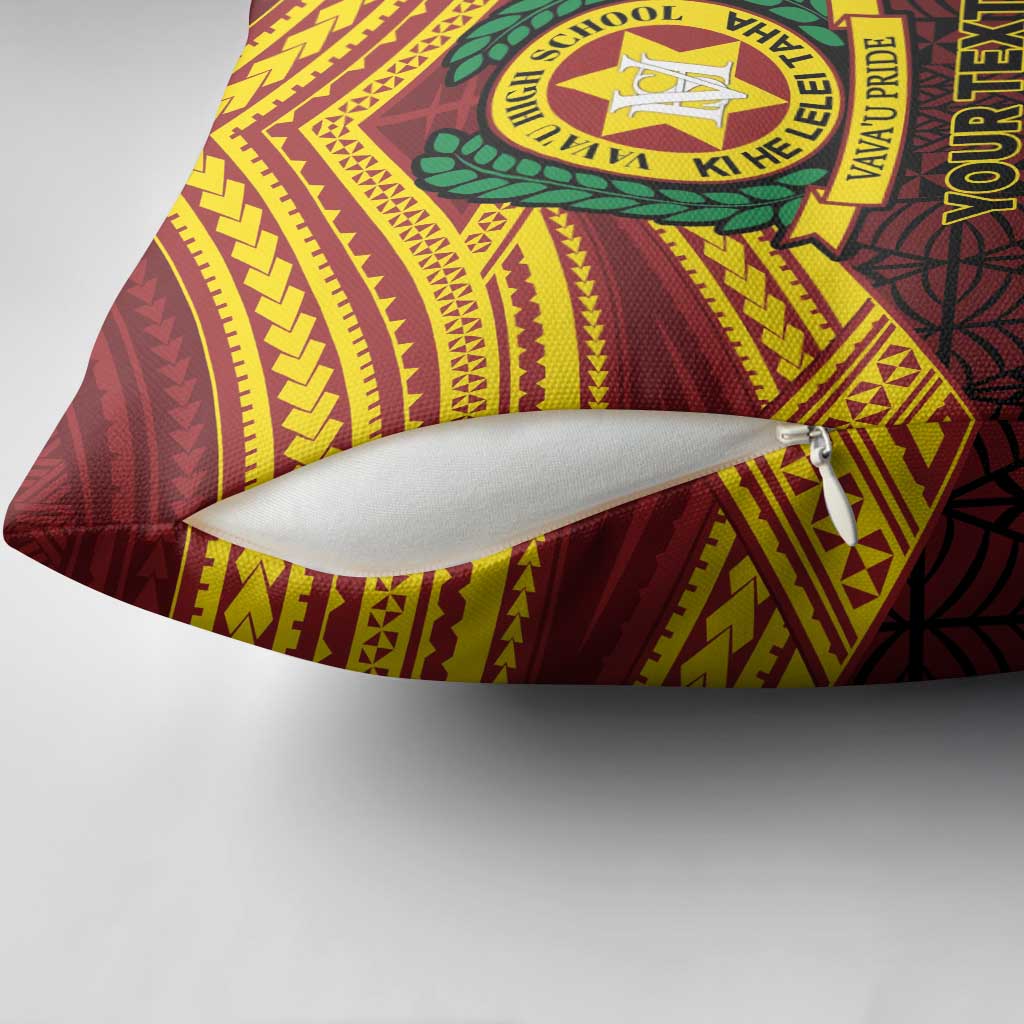 Personalised Tonga Vava'u High School Pillow Cover Polynesian Ngatu Tribal LT9 - Polynesian Pride