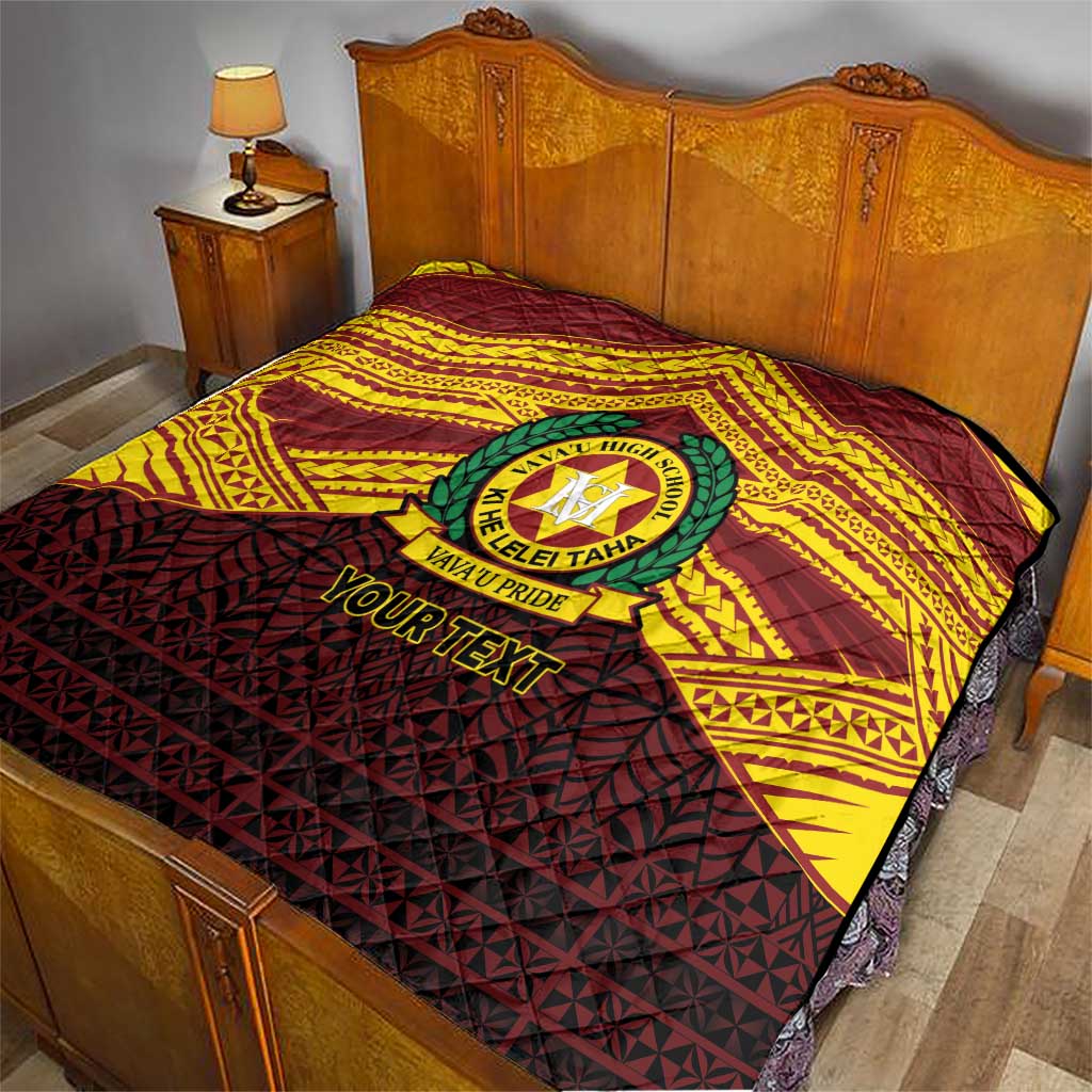Personalised Tonga Vava'u High School Quilt Polynesian Ngatu Tribal