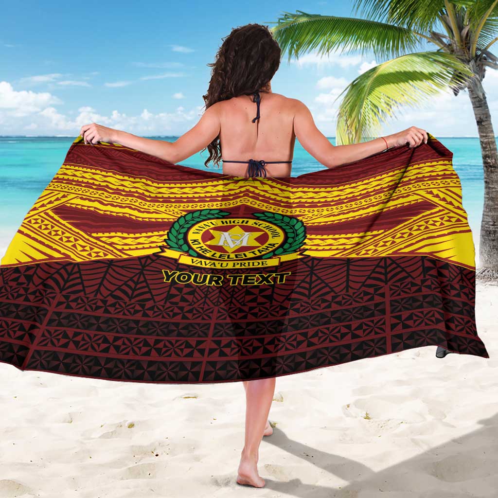 Personalised Tonga Vava'u High School Sarong Polynesian Ngatu Tribal