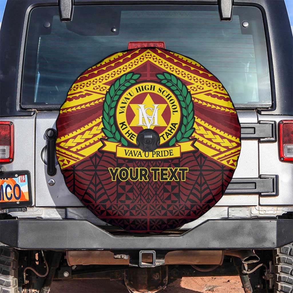 Personalised Tonga Vava'u High School Spare Tire Cover Polynesian Ngatu Tribal