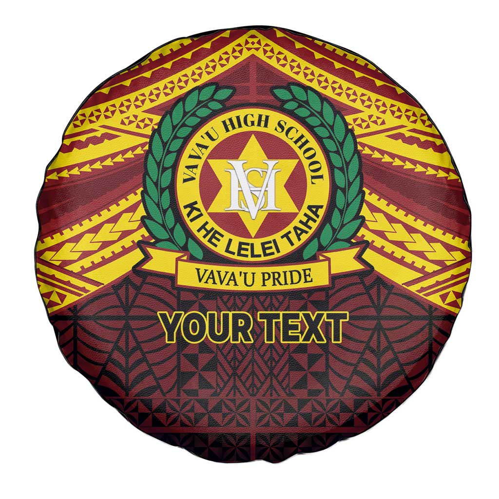Personalised Tonga Vava'u High School Spare Tire Cover Polynesian Ngatu Tribal