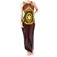 Personalised Tonga Vava'u High School Tank Maxi Dress Polynesian Ngatu Tribal