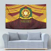 Personalised Tonga Vava'u High School Tapestry Polynesian Ngatu Tribal