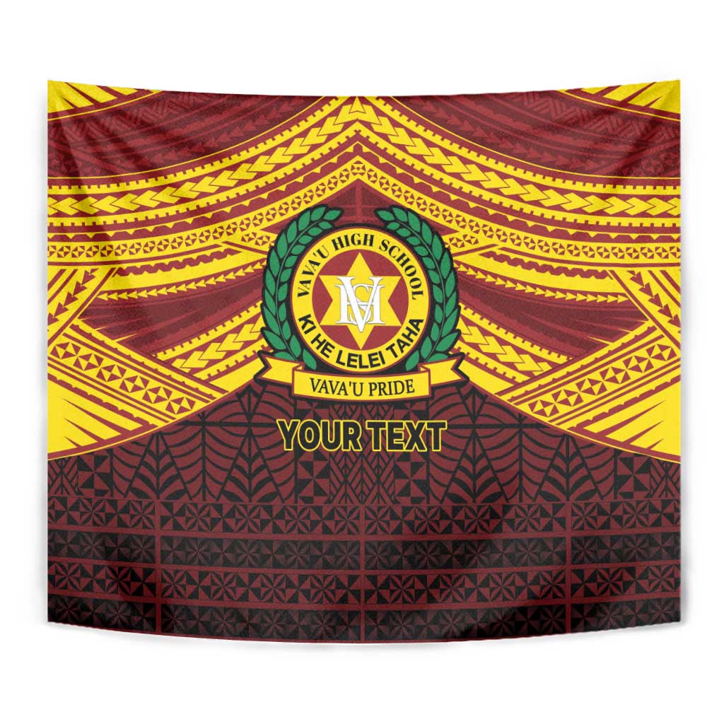 Personalised Tonga Vava'u High School Tapestry Polynesian Ngatu Tribal