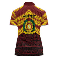 Personalised Tonga Vava'u High School Women Polo Shirt Polynesian Ngatu Tribal