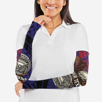 American Samoa Brave Eagle Personalized Arm Sleeves National Flag Color LT9 - Polynesian Pride