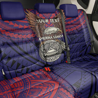 American Samoa Brave Eagle Personalized Back Car Seat Cover National Flag Color