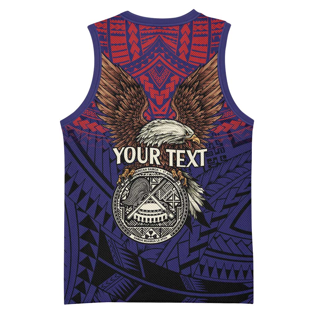 American Samoa Brave Eagle Personalized Basketball Jersey National Flag Color LT9 - Polynesian Pride