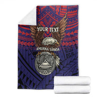 American Samoa Brave Eagle Personalized Blanket National Flag Color LT9 - Polynesian Pride