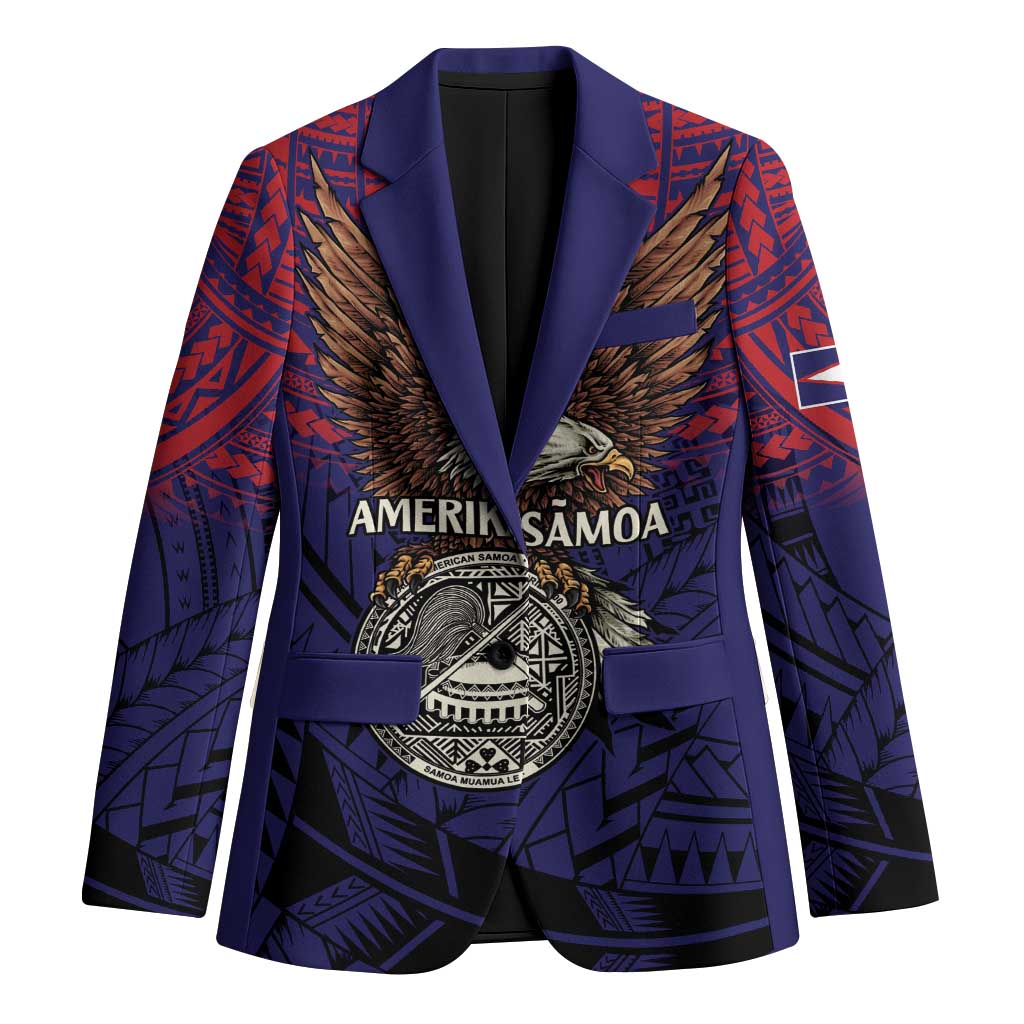 American Samoa Brave Eagle Personalized Blazer National Flag Color LT9 Unisex Blue - Polynesian Pride